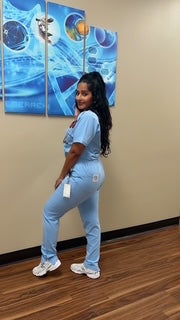 Sky Blue Comfort Scrub Set – Where Style Meets Shift-Ready